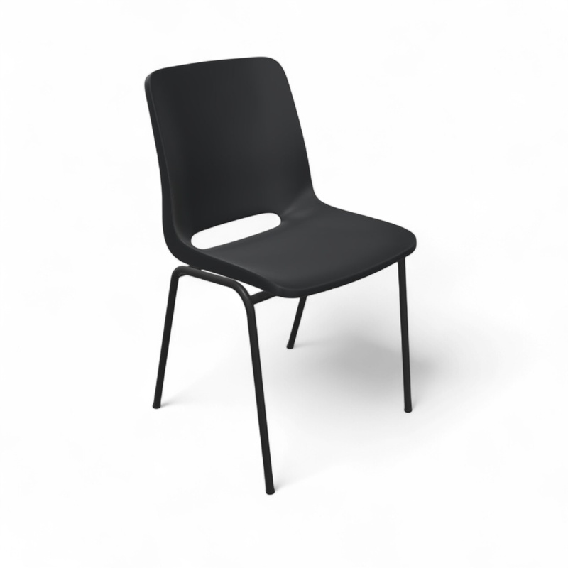 Image of Chair Profim Ana 4340 Black/Black without armrests, New - Perfect for comfortable sitting
