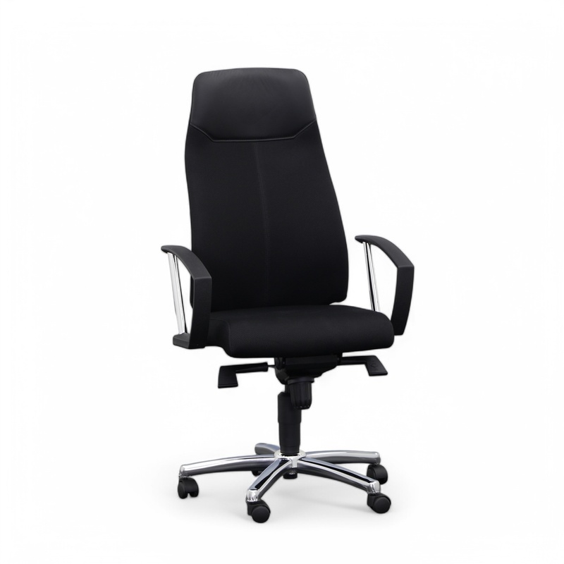 Image of Office swivel chair Topstar with fixed armrests, Black, New, Ergonomic chair - ideal for flexible working