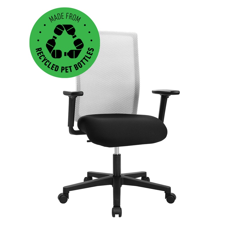 Image of Topstar Free Point office chair with 1D armrests, White, New, Ergonomic chair - ideal for flexible working
