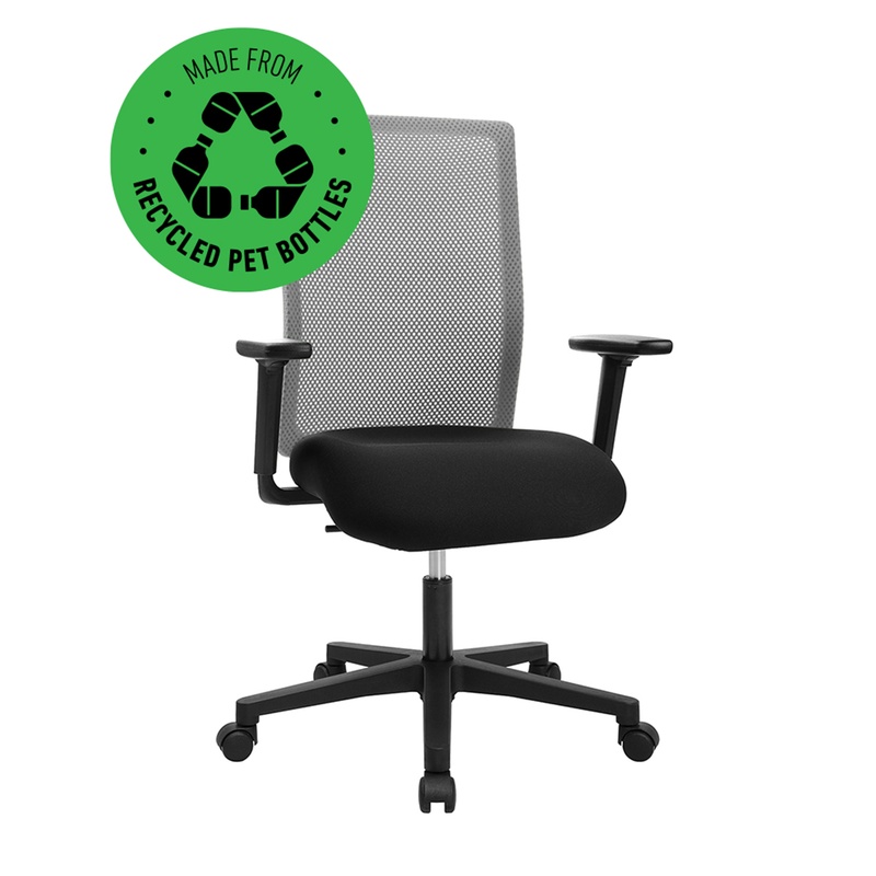 Image of Topstar Free Point office chair with 1D armrests, Gray, New, Ergonomic chair - ideal for flexible working