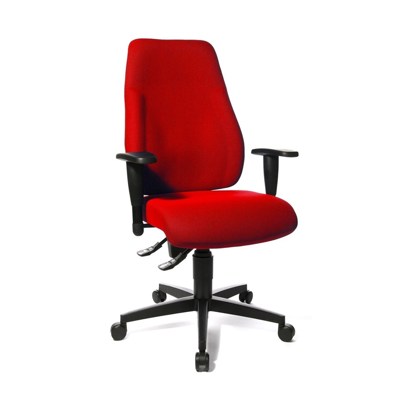 Image of Office swivel chair Topstar Lady Sitness with 3D armrests, Red, New, Ergonomic chair - ideal for flexible working
