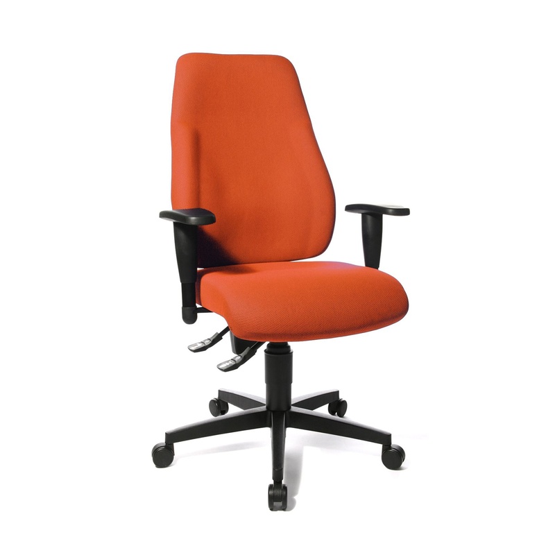 Image of Office swivel chair Topstar Lady Sitness with 3D armrests, Orange, New, Ergonomic chair - ideal for flexible working