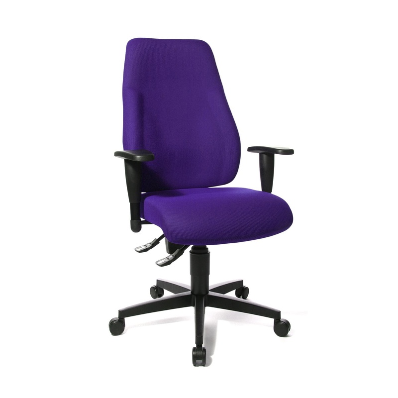 Image of Office swivel chair Topstar Lady Sitness with 3D armrests, Purple, New, Ergonomic chair - ideal for flexible working