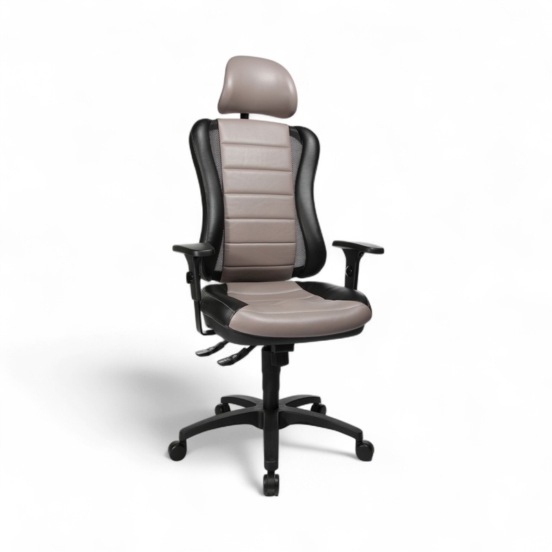 Image of Topstar Head Point RS office chair with 1D armrests, Gray, New, Ergonomic chair - ideal for flexible working