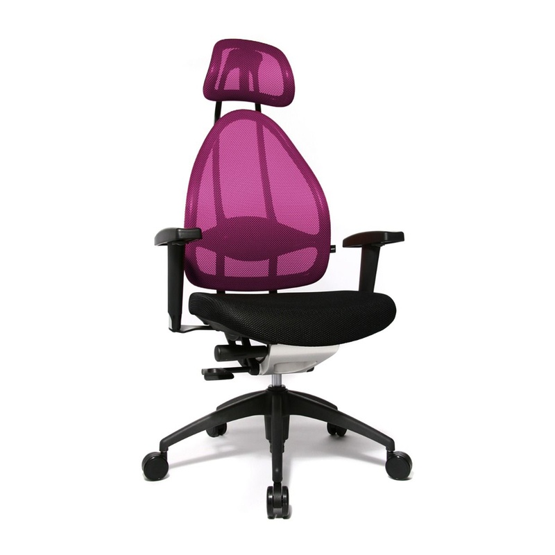 Image of Office chair Topstar Open Art 2010 with 2D armrests, Purple/Black, New, Ergonomic chair - ideal for flexible working