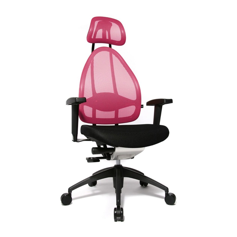 Image of Office chair Topstar Open Art 2010 with 2D armrests, Pink/Black, New, Ergonomic chair - ideal for flexible working