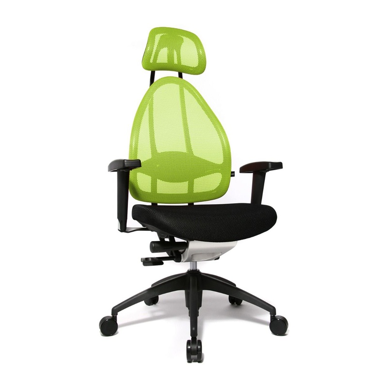 Image of Office chair Topstar Open Art 2010 with 2D armrests, Green/Black, New, Ergonomic chair - ideal for flexible working