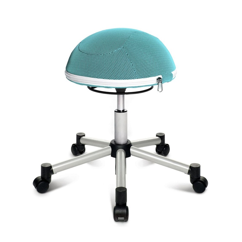 Image of Office stool Topstar Sitness Half Ball Light blue/Silver gray, New, Dynamic sitting - ideal for healthy sitting