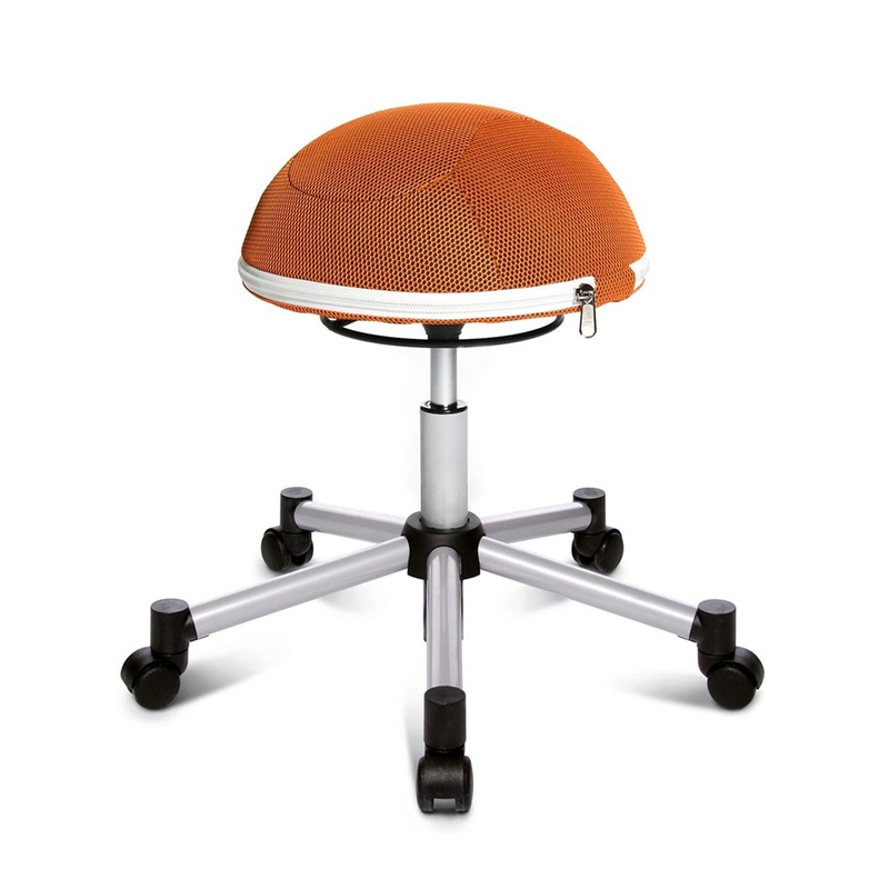 Image of Office stool Topstar Sitness Half Ball Orange/Silver gray, New, Dynamic sitting - ideal for healthy sitting