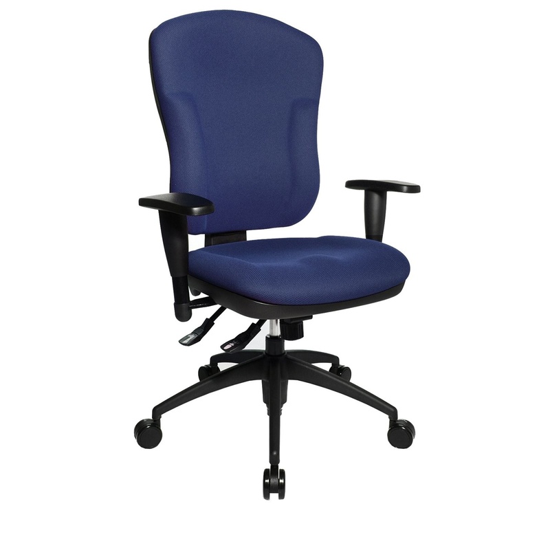 Image of Office chair Topstar Wellpoint 30 SY with 3D armrests, Blue/Black, New, Ergonomic chair - ideal for flexible working