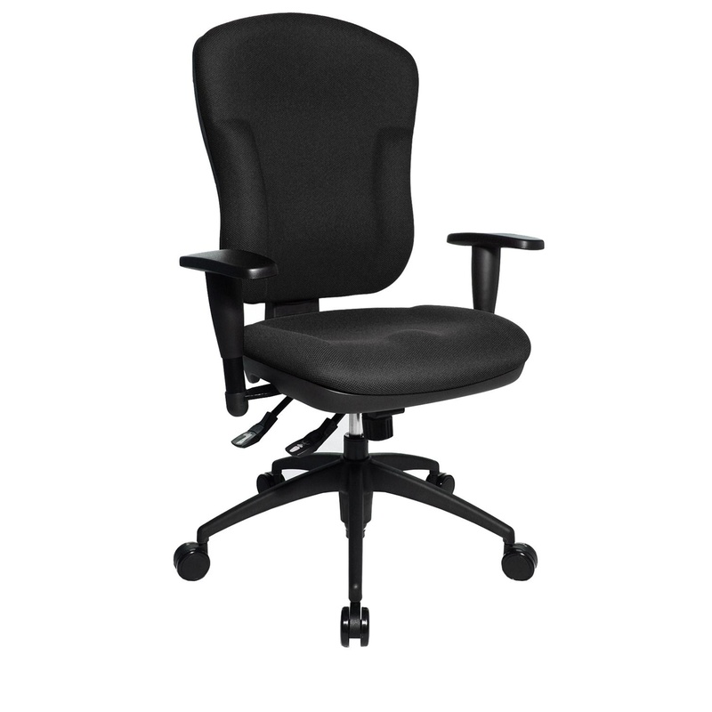 Image of Office chair Topstar Wellpoint 30 SY with 3D armrests, Black/Black, New, Ergonomic chair - ideal for flexible working