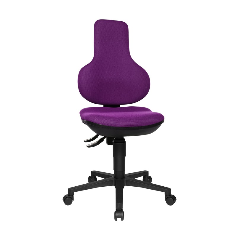Image of Office chair Topstar Ergo Point SY without armrests, Purple/Black, New, Ergonomic chair - ideal for flexible working