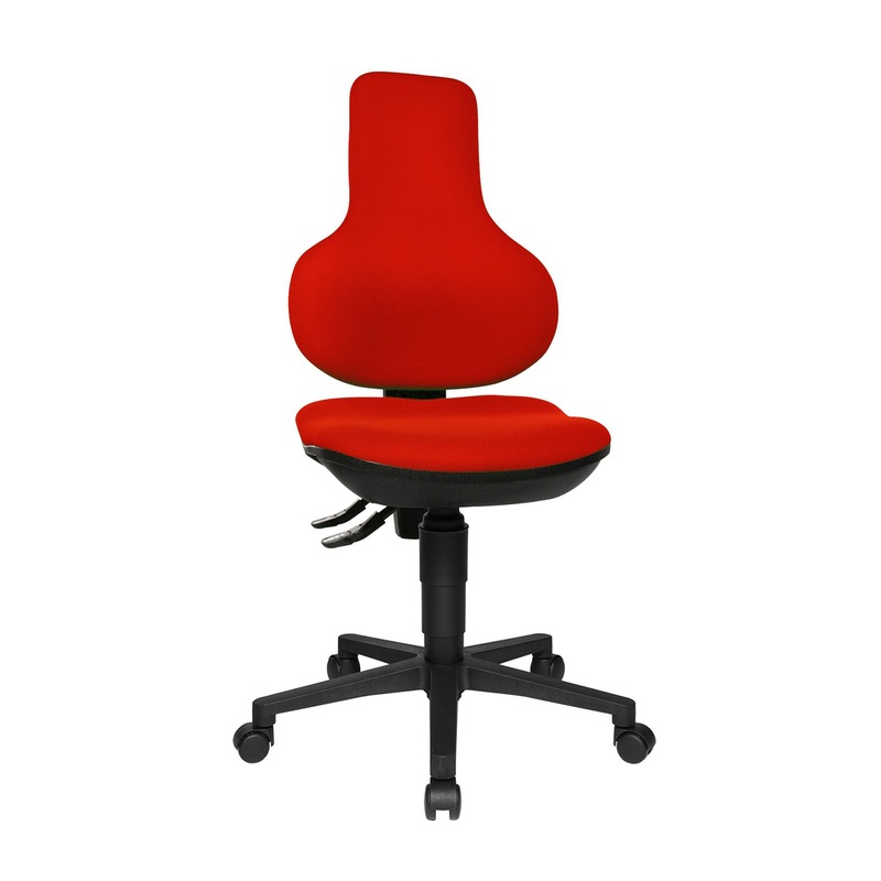 Image of Office chair Topstar Ergo Point SY without armrests, Red/Black, New, Ergonomic chair - ideal for flexible working