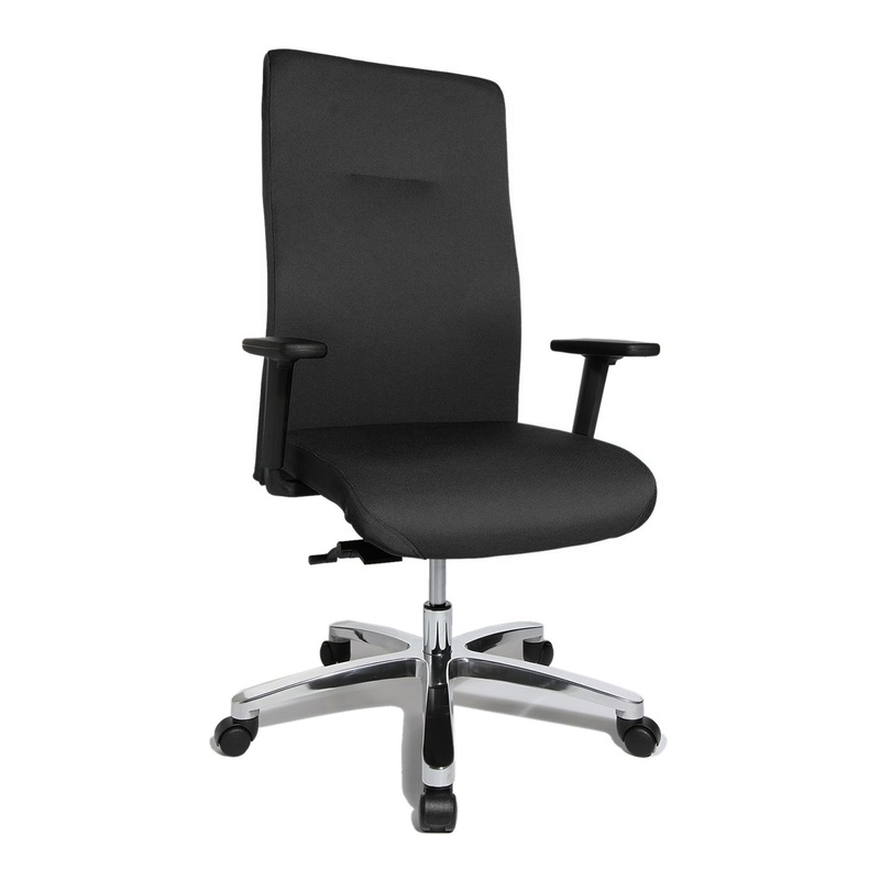 Image of Office chair Topstar Big Star 20 with 2D armrests, Black/Chrome-plated, New, Ergonomic chair - ideal for flexible working