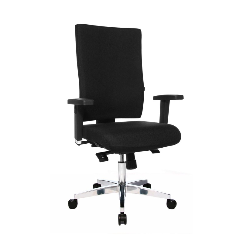 Image of Office chair Topstar Light Star 20 X with 2D armrests, Black/Chrome-plated, New, Ergonomic chair - ideal for flexible working