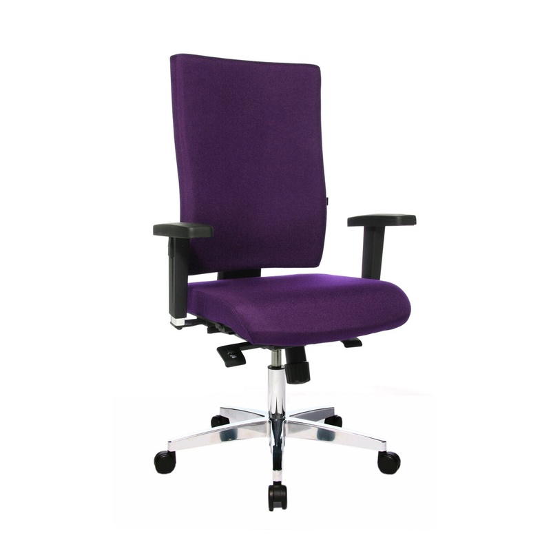 Image of Office chair Topstar Light Star 20 X with 2D armrests, Purple/Chrome-plated, New, Ergonomic chair - ideal for flexible working