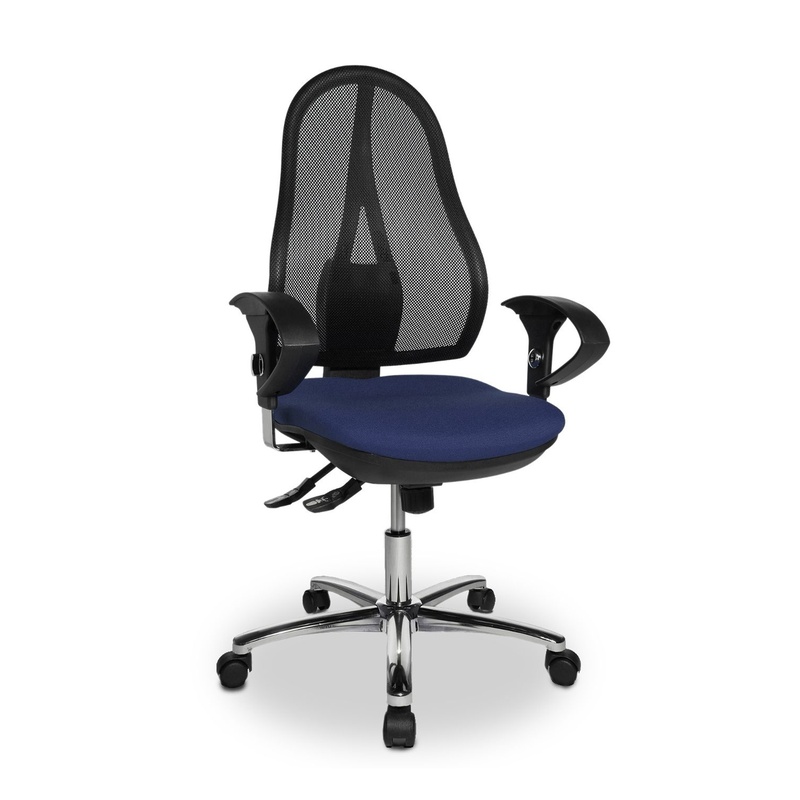 Image of Topstar Open Point SY Deluxe office swivel chair, Blue, New, Ergonomic chair - ideal for flexible working