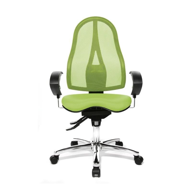 Image of Topstar Sitness 15 office swivel chair with 1D armrests, Green, New, Ergonomic chair - ideal for flexible working