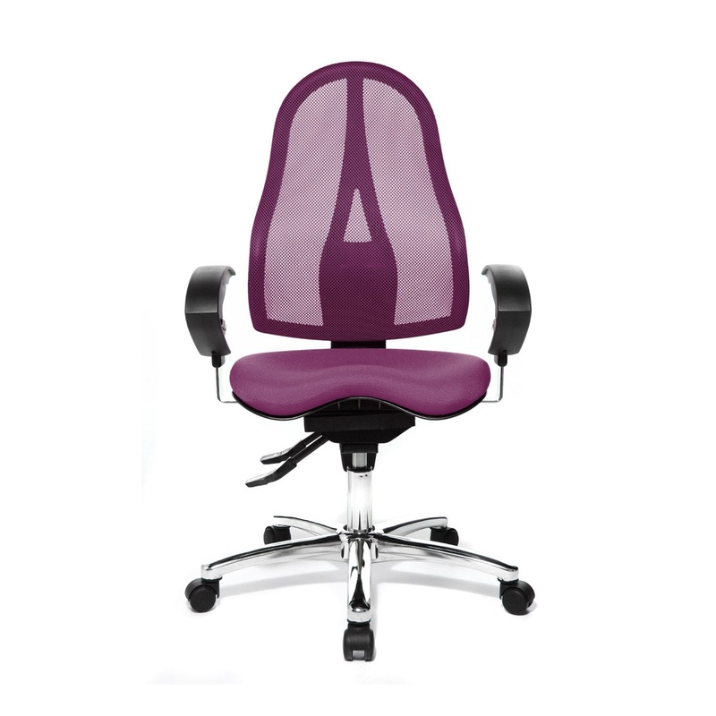 Image of Topstar Sitness 15 office swivel chair with 1D armrests, Purple, New, Ergonomic chair - ideal for flexible working