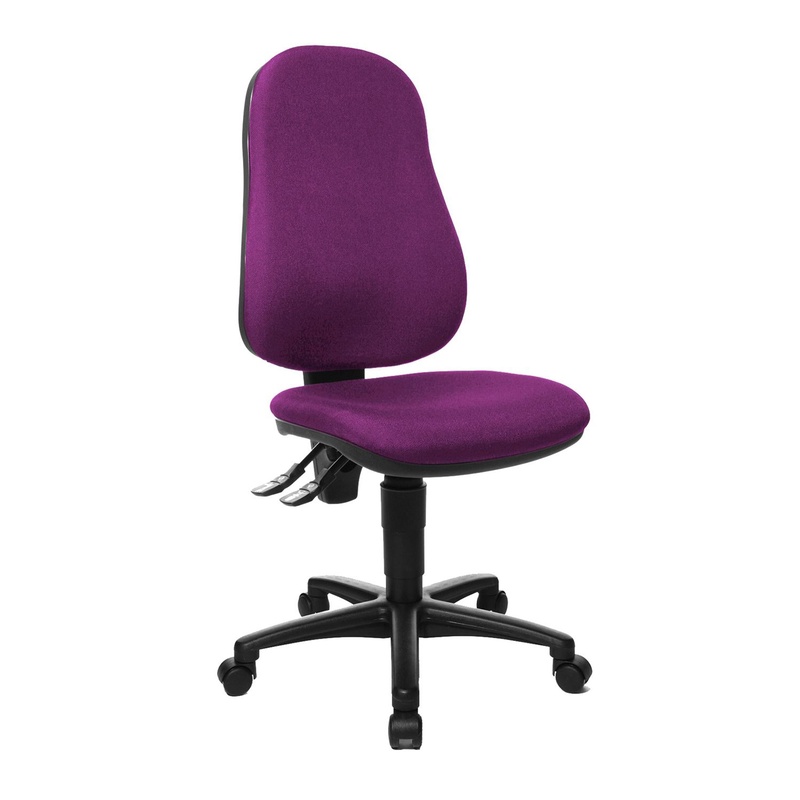Image of Office chair Topstar Point 60 without armrests, Purple/Black, New, Ergonomic chair - ideal for flexible working