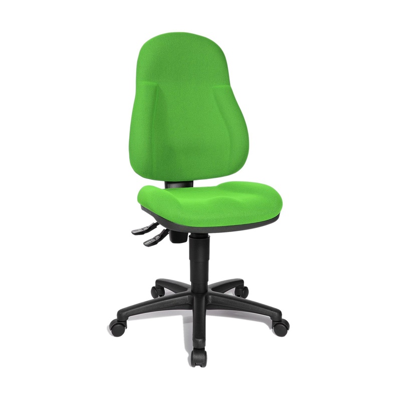 Image of Office chair Topstar Wellpoint 10 without armrests, Green/Black, New, Ergonomic chair - ideal for flexible working