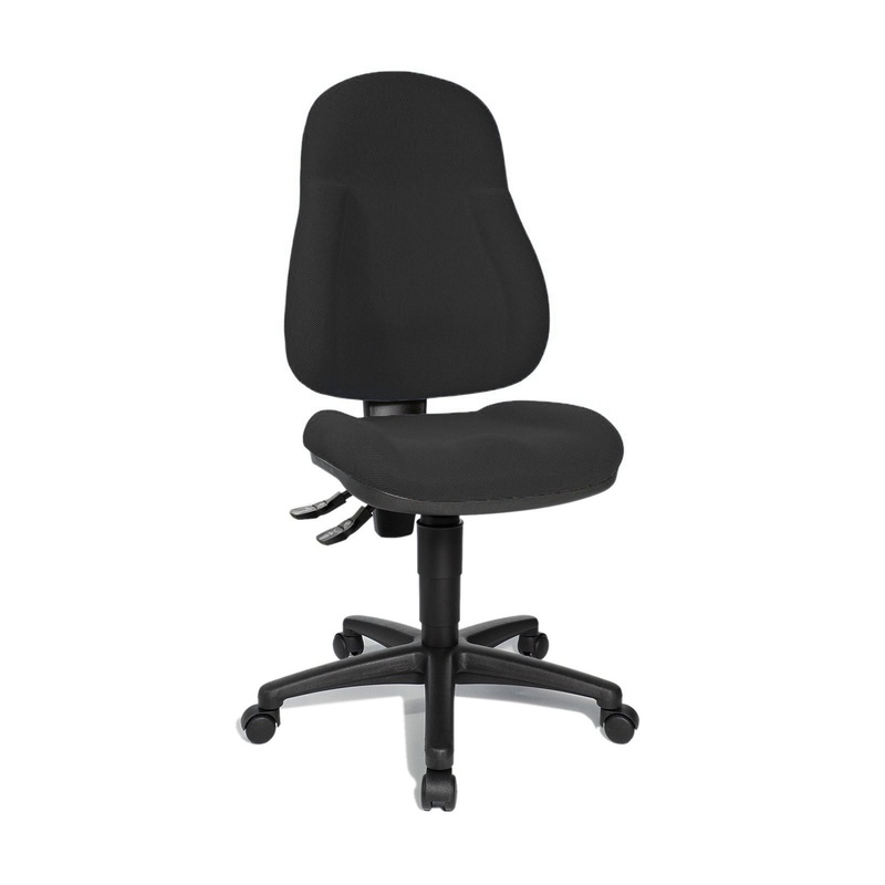 Image of Office chair Topstar Wellpoint 10 without armrests, Black/Black, New, Ergonomic chair - ideal for flexible working