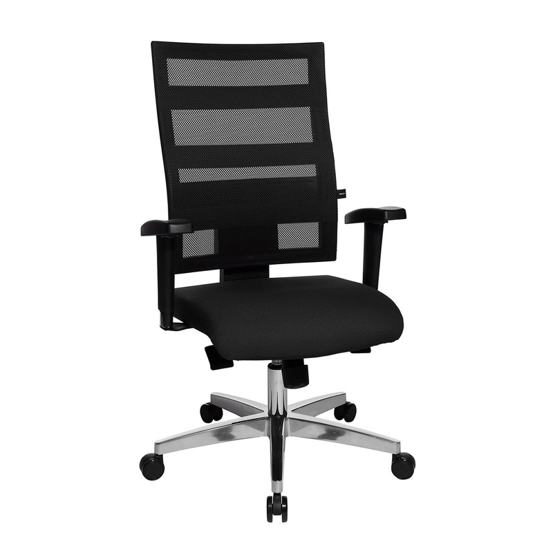 Image of Office chair Topstar X-Pander with 1D armrests, Black/Chrome-plated, Normal used, Ergonomic chair - ideal for flexible working