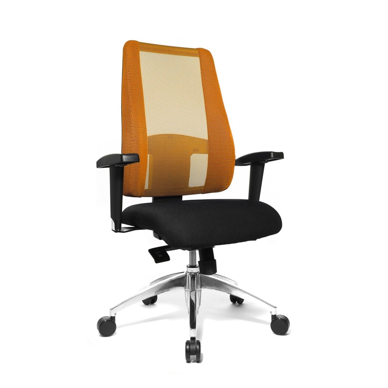 Image of Office swivel chair Topstar Lady Sitness Deluxe with 2D armrests, Orange, New, Ergonomic chair - ideal for flexible working