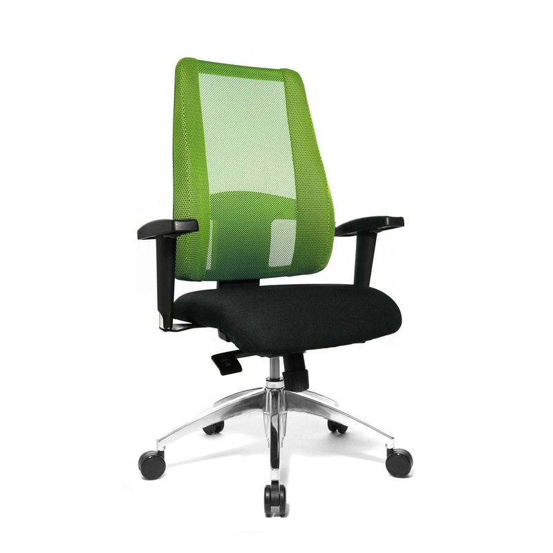 Sedia girevole da ufficio Topstar Lady Sitness Deluxe con braccioli 2D, Verde, Nuovo, Sedia ergonomica - ideale per un lavoro flessibile