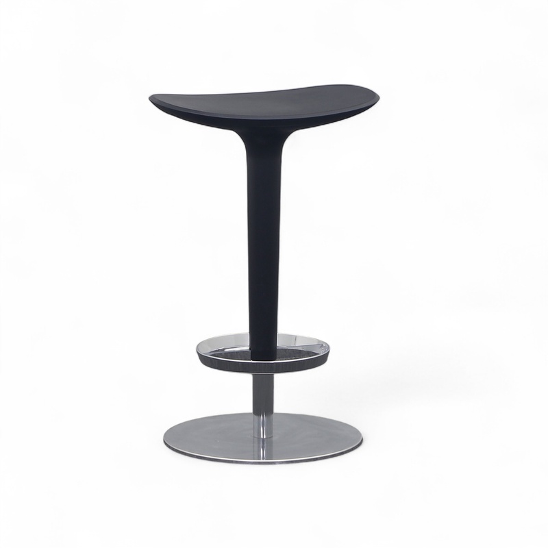Image of Bar stool Arper Barbar, Black/Chrome-plated, Normal used, Bar stool - Practical & comfortable