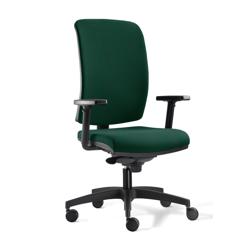 Image of Office chair Milani Cometa with 1D armrests, Green/Black, New, Ergonomic chair - ideal for flexible working