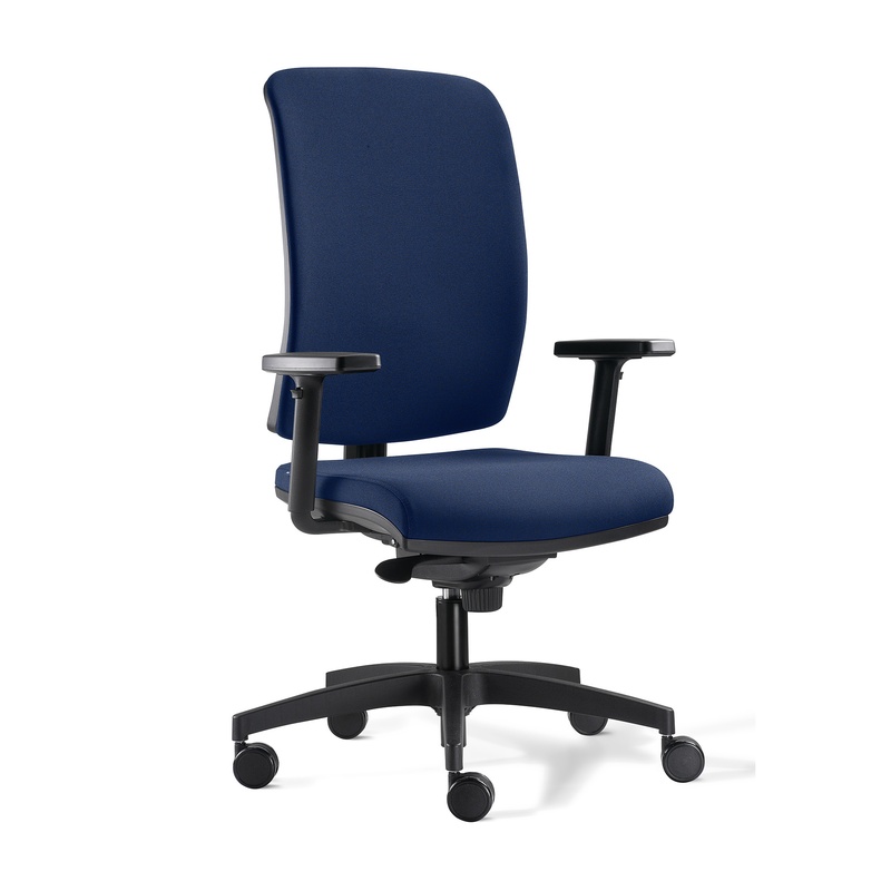 Image of Office chair Milani Cometa with 1D armrests, Blue/Black, New, Ergonomic chair - ideal for flexible working