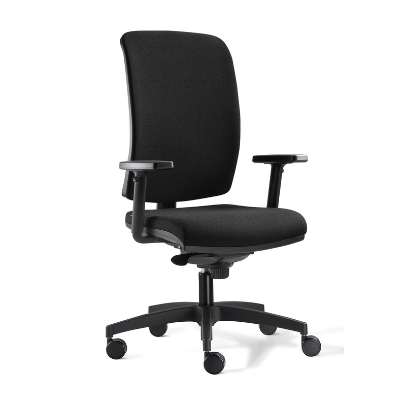 Image of Office chair Milani Cometa with 1D armrests, Black/Black, New, Ergonomic chair - ideal for flexible working