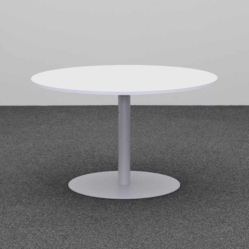 Tradingzone Proline meeting table 120x120 cm, White gray/Silver gray, Round, New, Table - For professional meetings