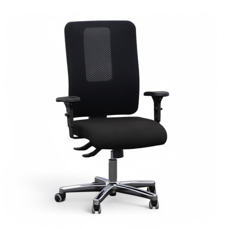 Image of Office swivel chair Topstar Open X N with 2D armrests, Black, New, Ergonomic chair - ideal for flexible working