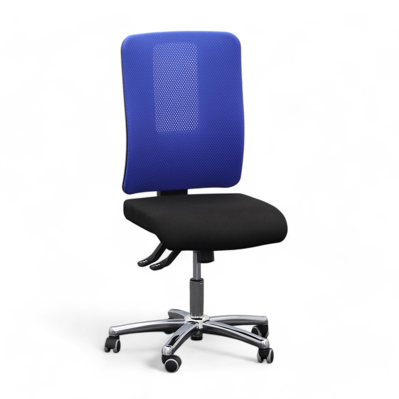 Image of Office swivel chair Topstar Open X N without armrests, Blue, New, Ergonomic chair - ideal for flexible working