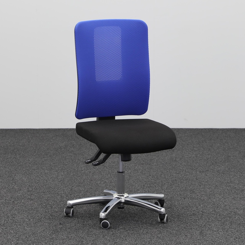 Image of Office swivel chair Topstar Open X N without armrests, Blue, Good, Ergonomic chair - ideal for flexible working