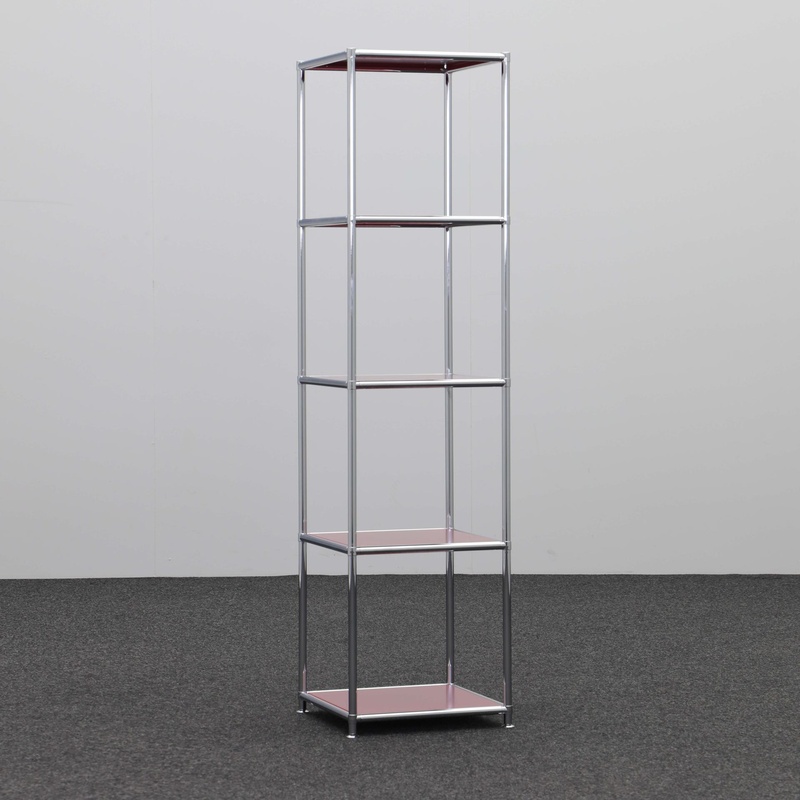 Scaffali System4, Rosso, 4 Cartella alta, 40.0 x 156.0 x 40.0 cm, Nuovo - Perfetto per il soggiorno e lo spazio di archiviazione