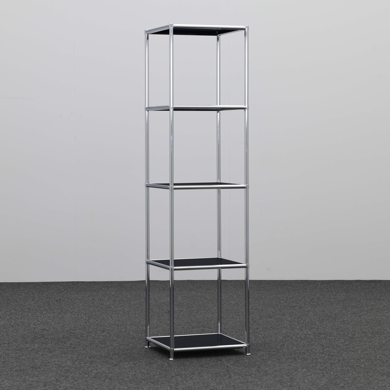 Scaffali System4, Nero, 4 Cartella alta, 40.0 x 156.0 x 40.0 cm, Nuovo - Perfetto per il soggiorno e lo spazio di archiviazione