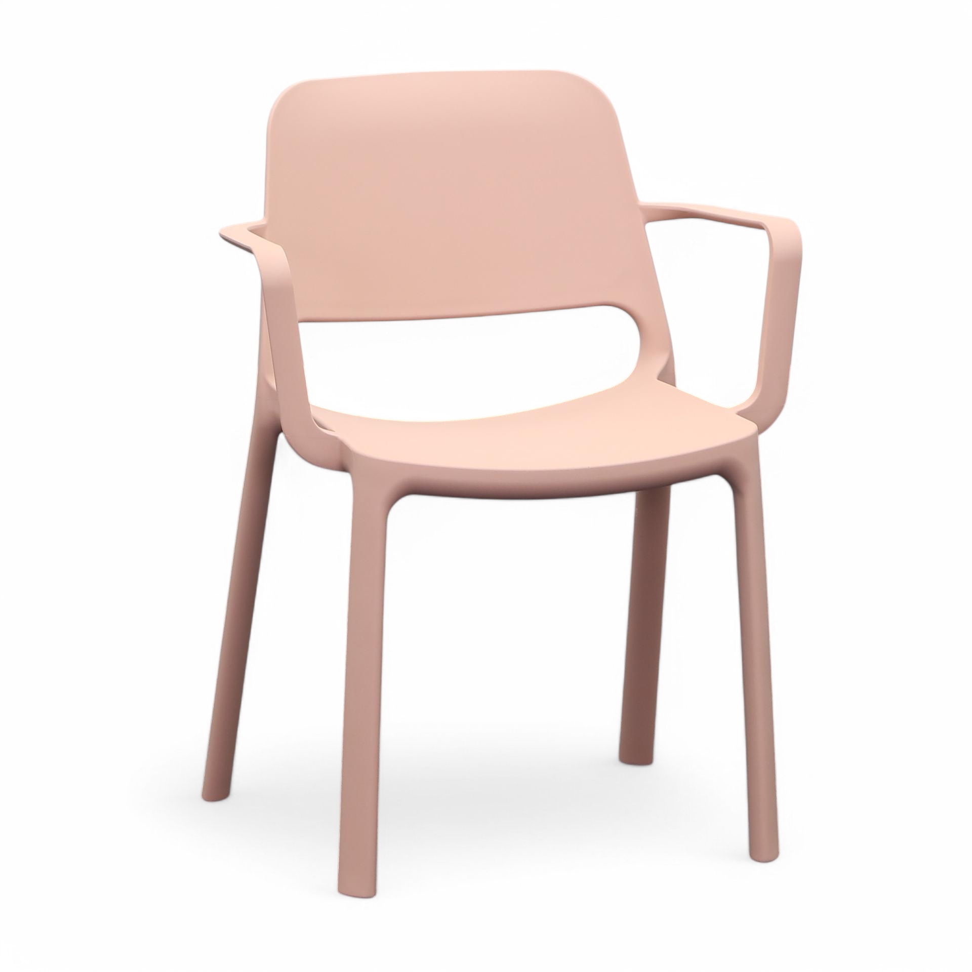 Bistro Stapelstühle Bralco LOTUS Rosa mit Fixarmlehnen, Neu - Perfekt für komfortables Sitzen