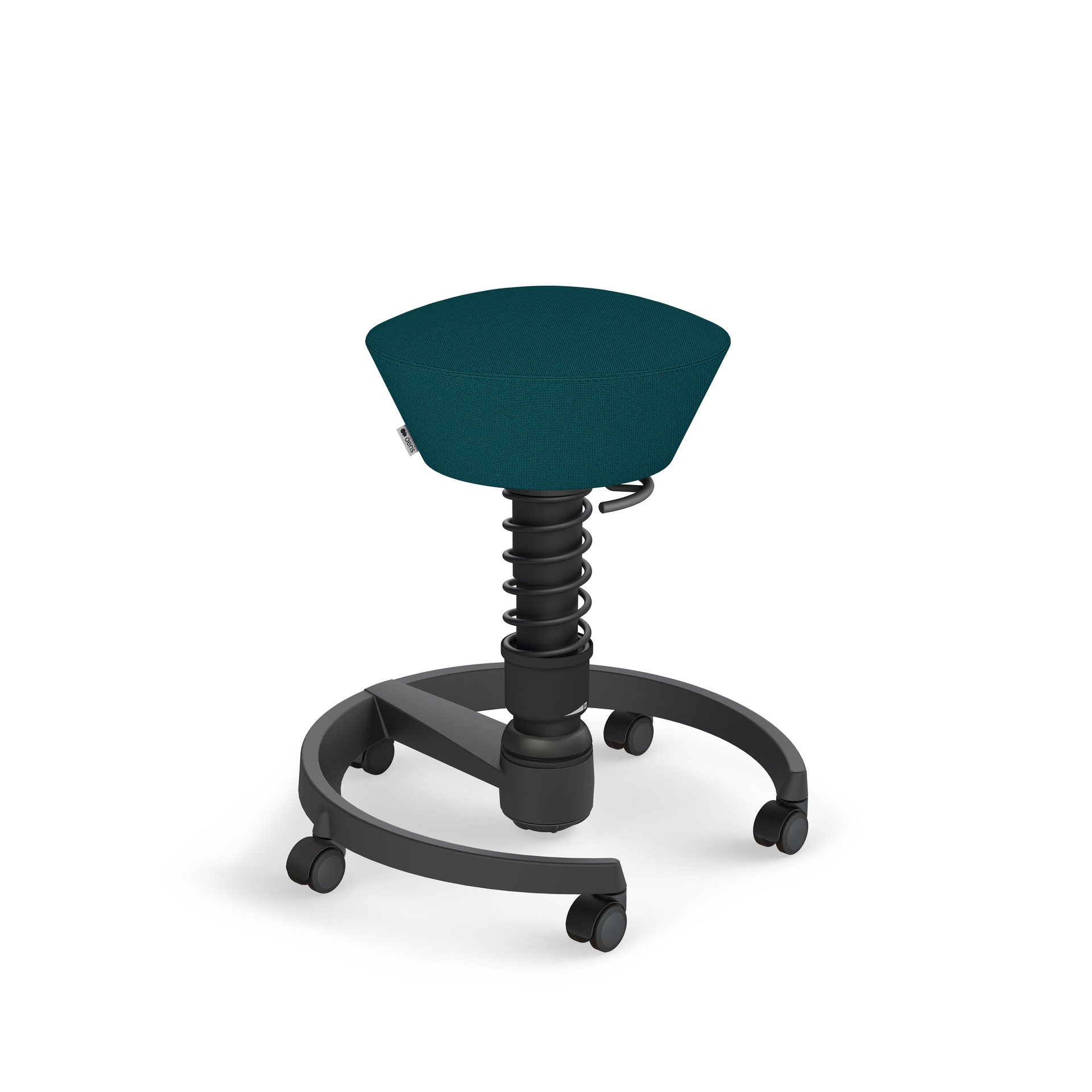 Image of Bürohocker Aeris Swopper Petrol/Schwarz, Hartbodenrollen, Dynamisches Sitzen - optimal für gesundes Sitzen