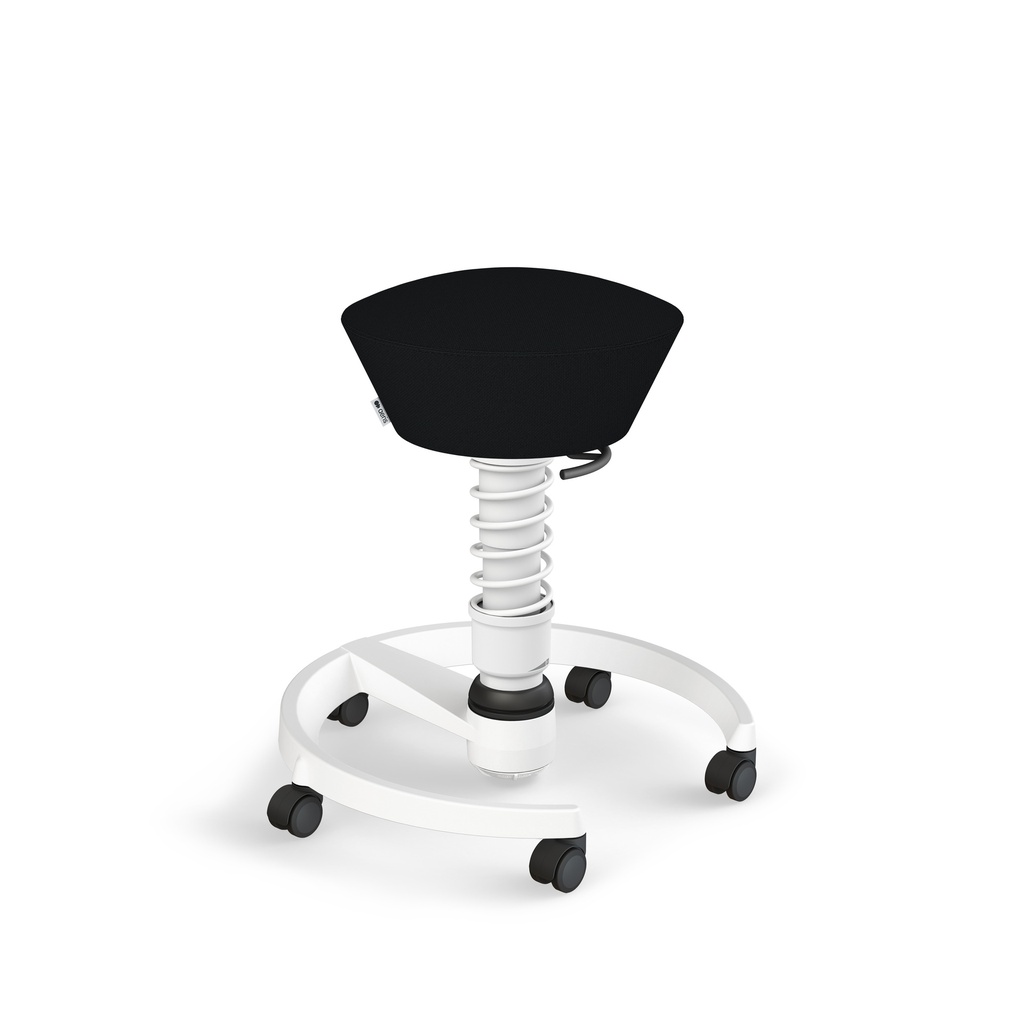 Sgabello da ufficio Aeris Swopper (Nero, Nuovo, Bianco, Rotella per pavimenti duri)
