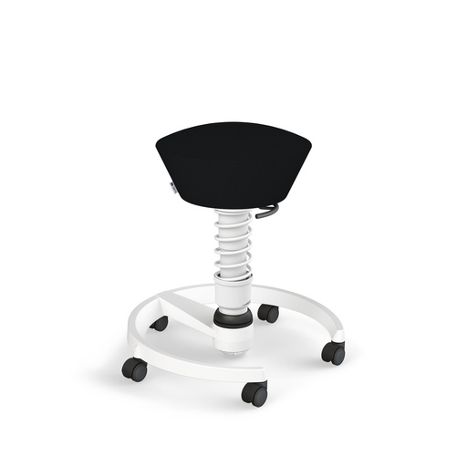 Sgabello da ufficio Aeris Swopper (Nero, Nuovo, Bianco, Rotella per pavimenti duri)