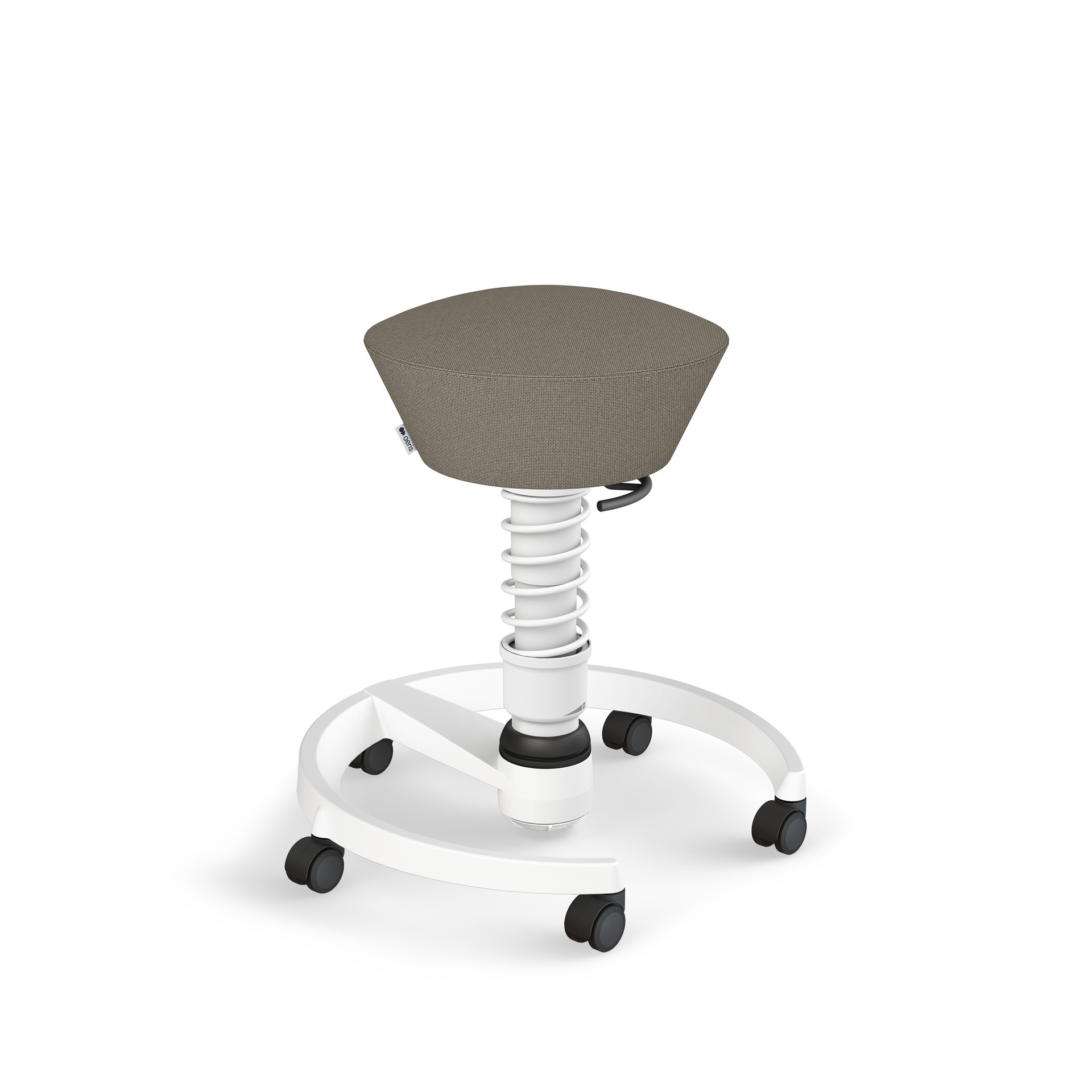 Image of Bürohocker Aeris Swopper Beige/Weiss, Hartbodenrollen, Dynamisches Sitzen - optimal für gesundes Sitzen