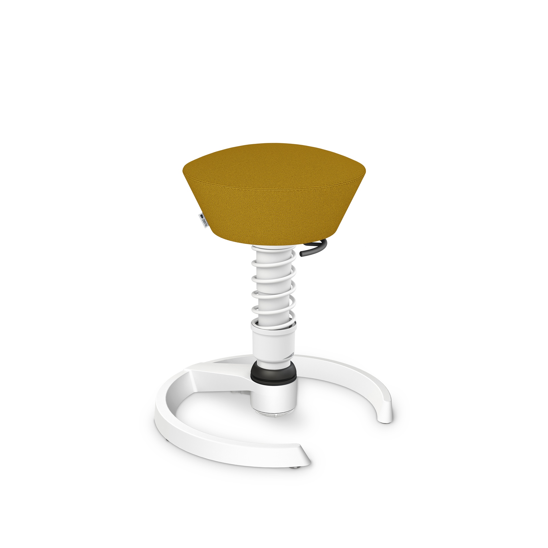 Sgabello da ufficio Aeris Swopper Giallo/Bianco, Alianti in plastica, Seduta dinamica - ideale per una seduta sana