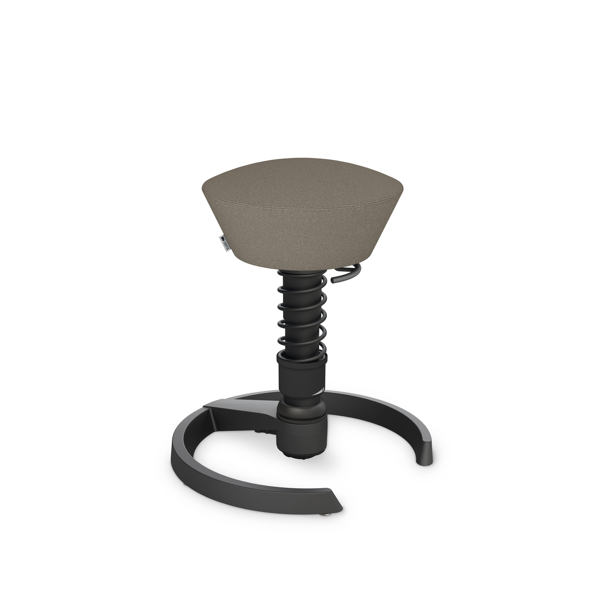Tabouret de bureau Aeris Swopper Beige/Noir, Patins en plastique, Assise dynamique - optimale pour une assise saine