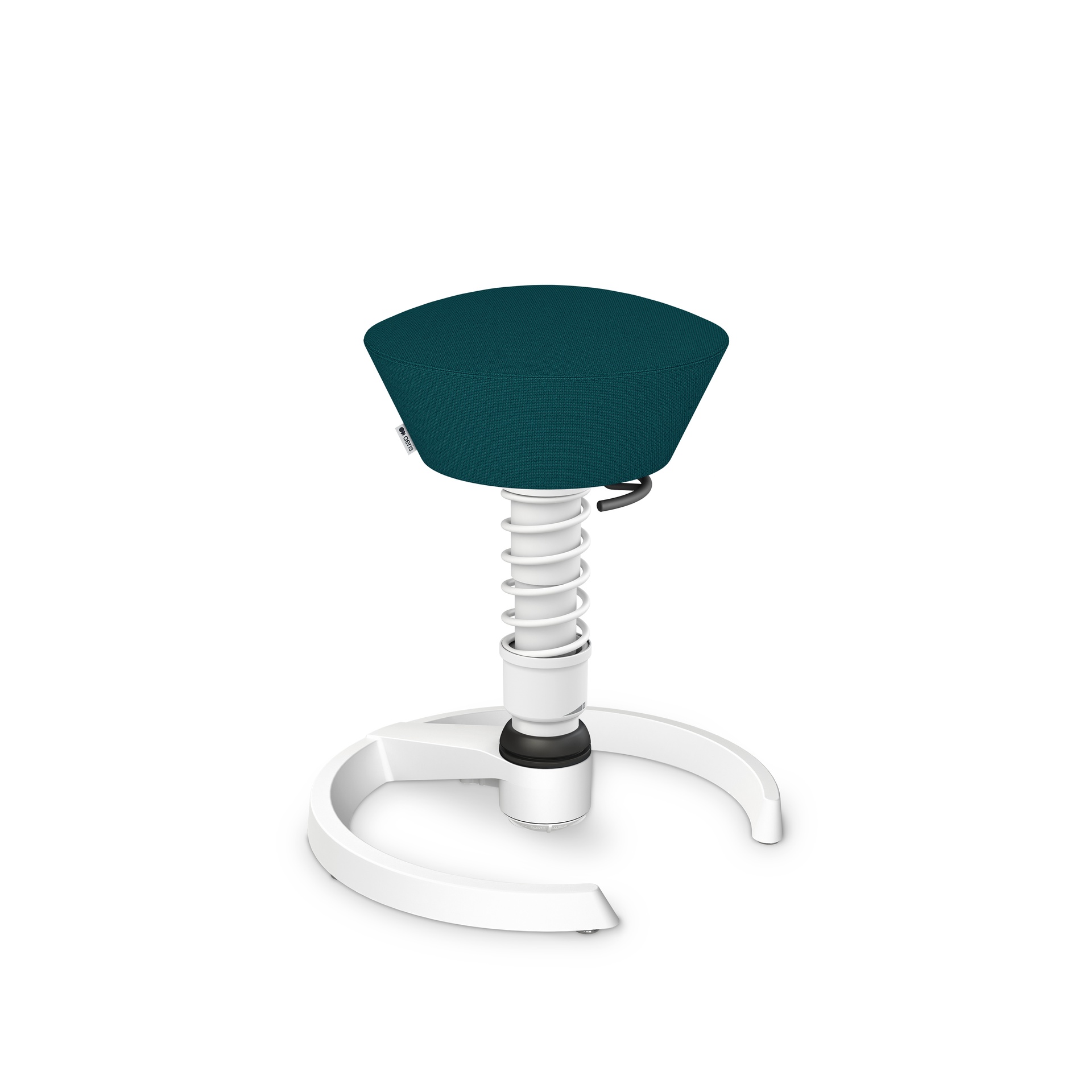 Image of Bürohocker Aeris Swopper Petrol/Weiss, Kunststoffgleiter, Dynamisches Sitzen - optimal für gesundes Sitzen