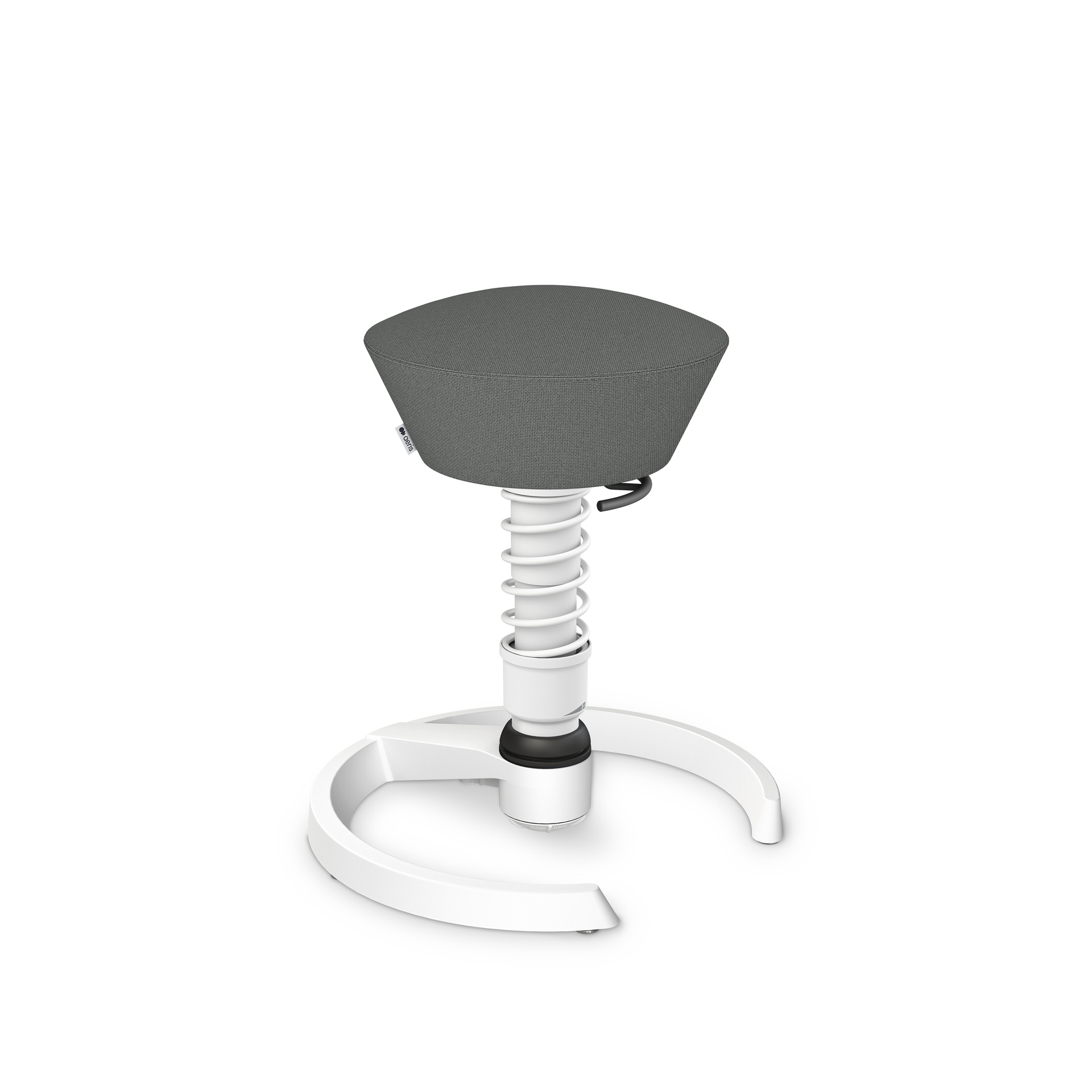 Image of Bürohocker Aeris Swopper Grau/Weiss, Kunststoffgleiter, Dynamisches Sitzen - optimal für gesundes Sitzen
