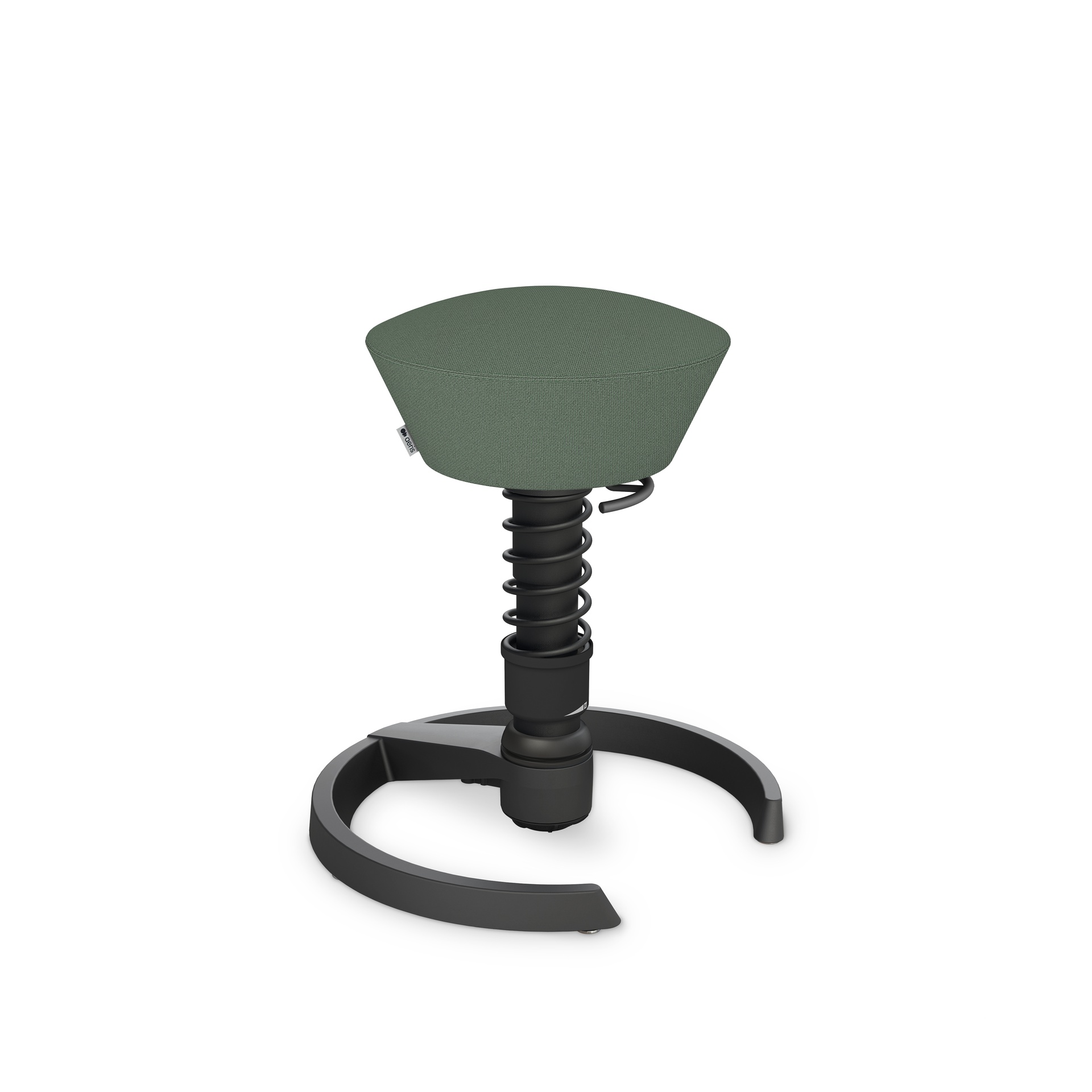 Sgabello da ufficio Aeris Swopper Verde chiaro/Nero, Alianti in plastica, Seduta dinamica - ideale per una seduta sana