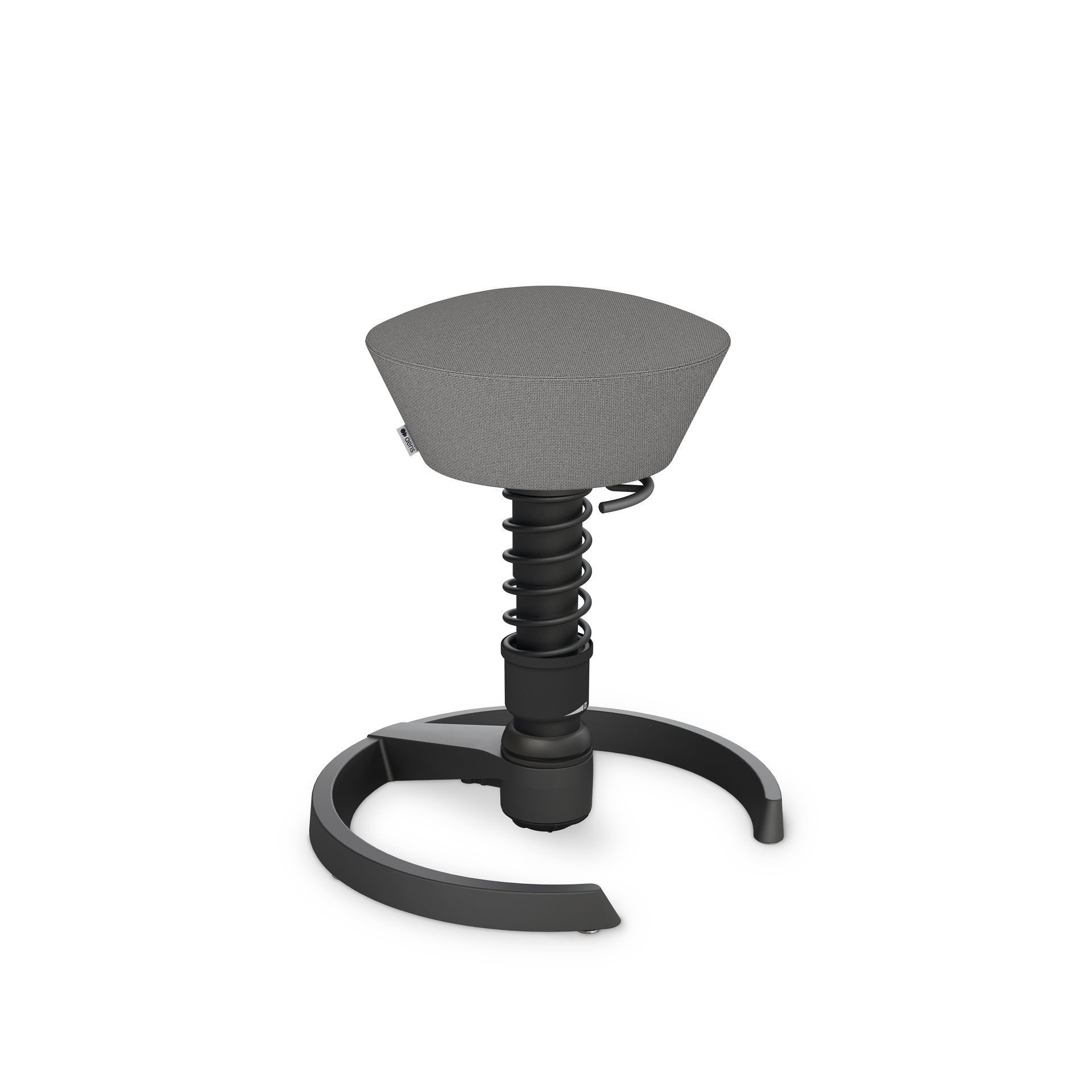 Sgabello da ufficio Aeris Swopper Grigio chiaro/Nero, Alianti in plastica, Seduta dinamica - ideale per una seduta sana